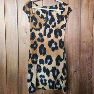 Leopard print silk dress